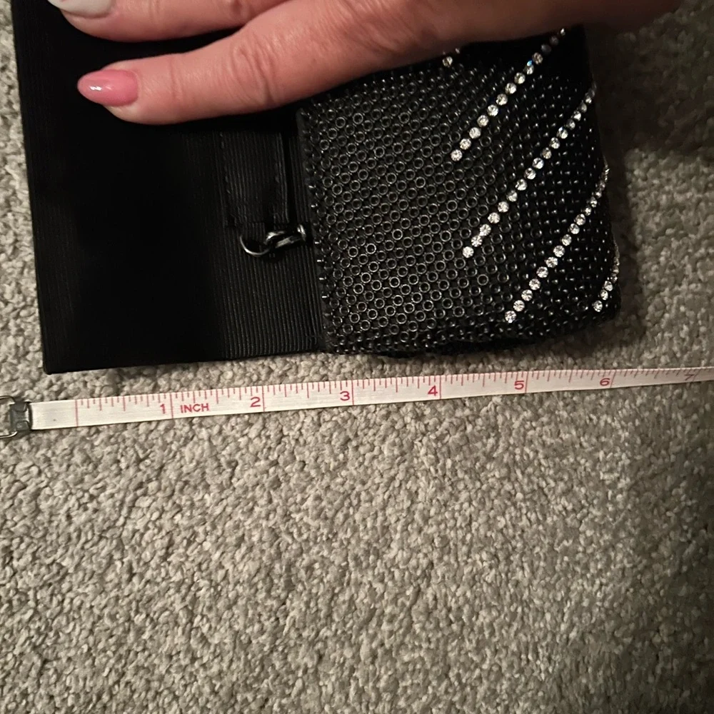 Whiting & Davis stunning black w crystal evening purse - Picture 8 of 9